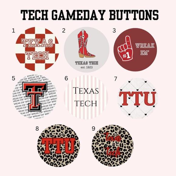 Texas tech game day buttons - Picture 1 of 1
